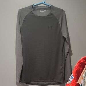 Under Armour Gray and Black Long Sleeve Shirt